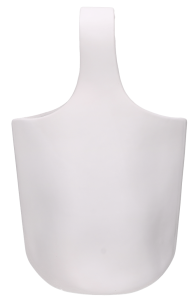 Ceramika dekoracyjna torba wazon biały z jednym uchem 32cm
