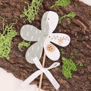 Pik wiosenny kwiatek ze wstążką 25cm   