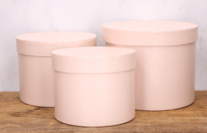 Flowerbox Pudełko na kwiaty komplet łosoś 3szt