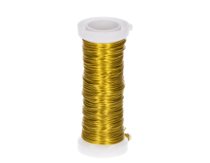 Drucik florystyczny drut złoty wyrobowy 0,3mm 25m