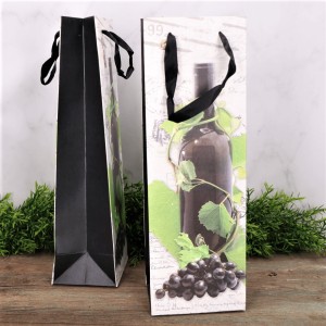 Torebka prezentowa na wino, alkohol 36x12cm 1szt.