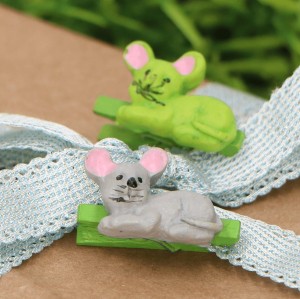 Spinacze myszki klamerki scrapbooking 24szt  