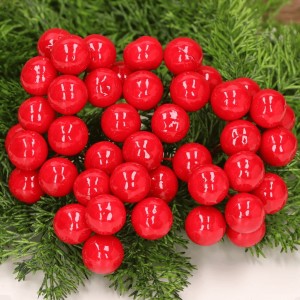 Bombki kulki na druciku czerwone 144szt
