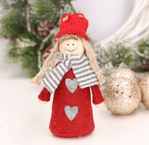 Figurka czerwona dziewczynka Boże Narodzenie 15 cm