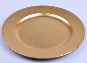 Talerz podtalerz dekoracyjny złoty 28 cm