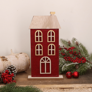 Domek filcowy bordowy 29x15cm