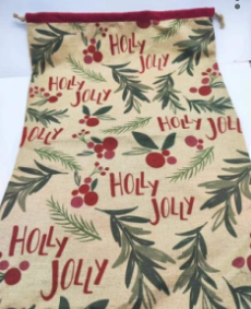 Świąteczny worek na prezenty Holly Jolly 50x70cm
