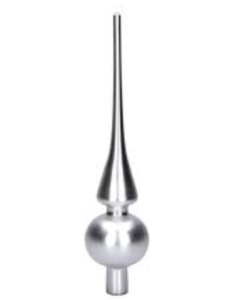 Bombka plastikowa - Srebrny Szpic  25 cm, 1 szt.