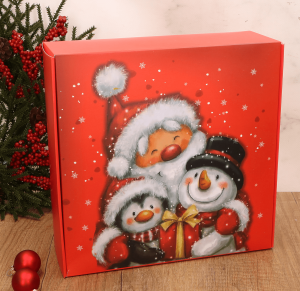 Papierowe Pudełko Świąteczne na Prezent  25cm x 25cm x 9cm