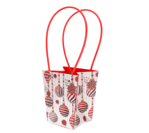 Torebka na kwiaty i prezenty z uchwytem 13x9,5x15,5 cm