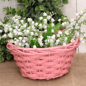 Koszyk wiklinowy 20cm różowy