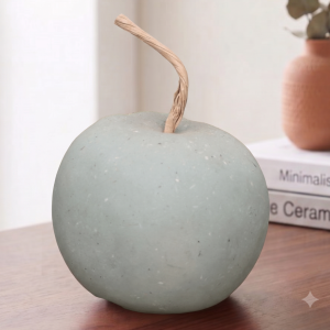 Jabłko matowe ceramiczne z ogonkiem 7cm