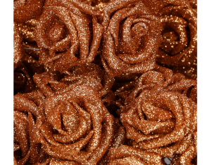 Różyczki brokatowe MYH190102 miedziane