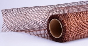 Siatka materiał brokatowy brąz 48cm