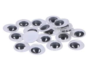 Oczka ruchome białe 2cm 15-20szt